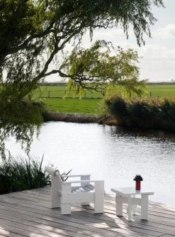 HAY Crate Quilted cushion for lounge chair, sky grey