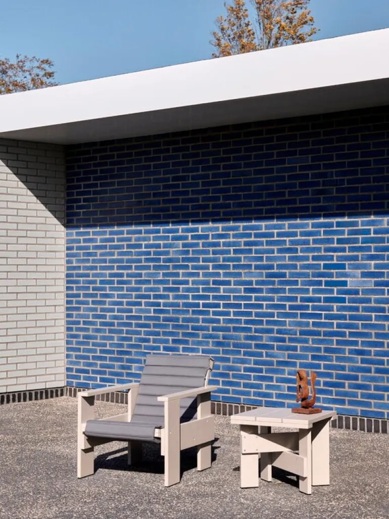 HAY Crate Quilted cushion for lounge chair, sky grey