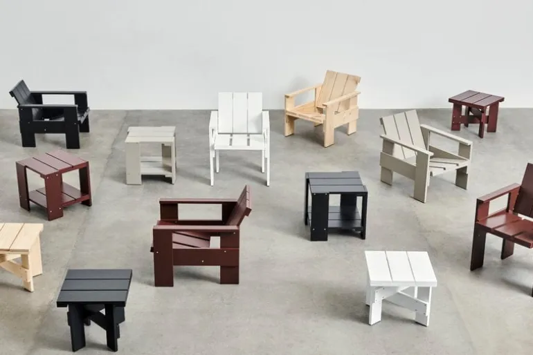 HAY Crate side table, 49,5 x 49,5 cm, black