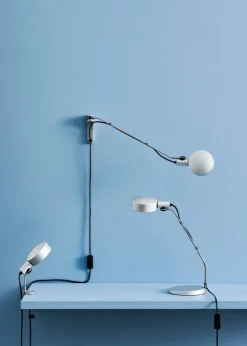 HAY Cupola desk lamp, clear anodised aluminium