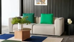 HAY Ethan Cook Flat Works rug, 200 x 300 cm, Peach green check