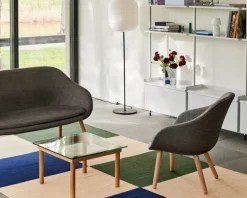 HAY Ethan Cook Flat Works rug, 200 x 300 cm, Peach green check