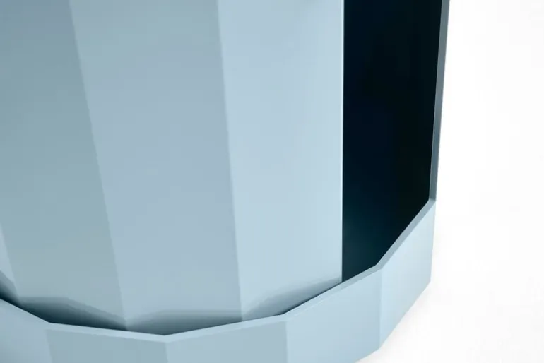 HAY Facet cabinet, high, misty blue