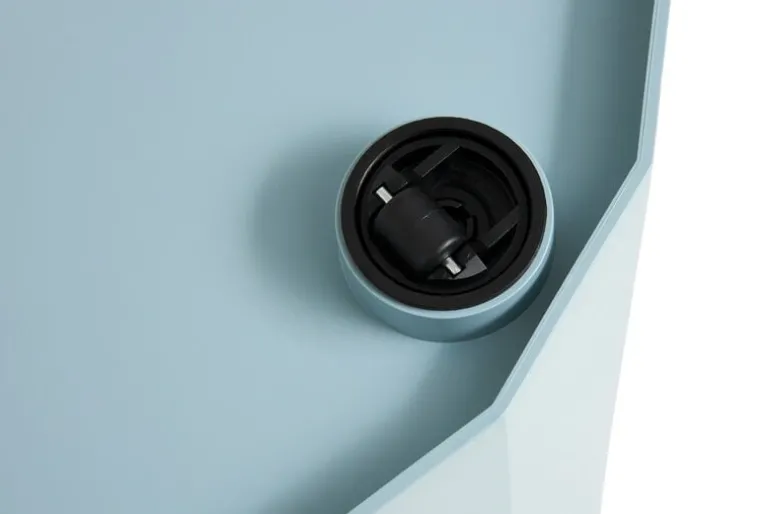 HAY Facet cabinet, high, misty blue