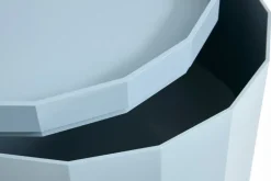 HAY Facet cabinet, high, misty blue