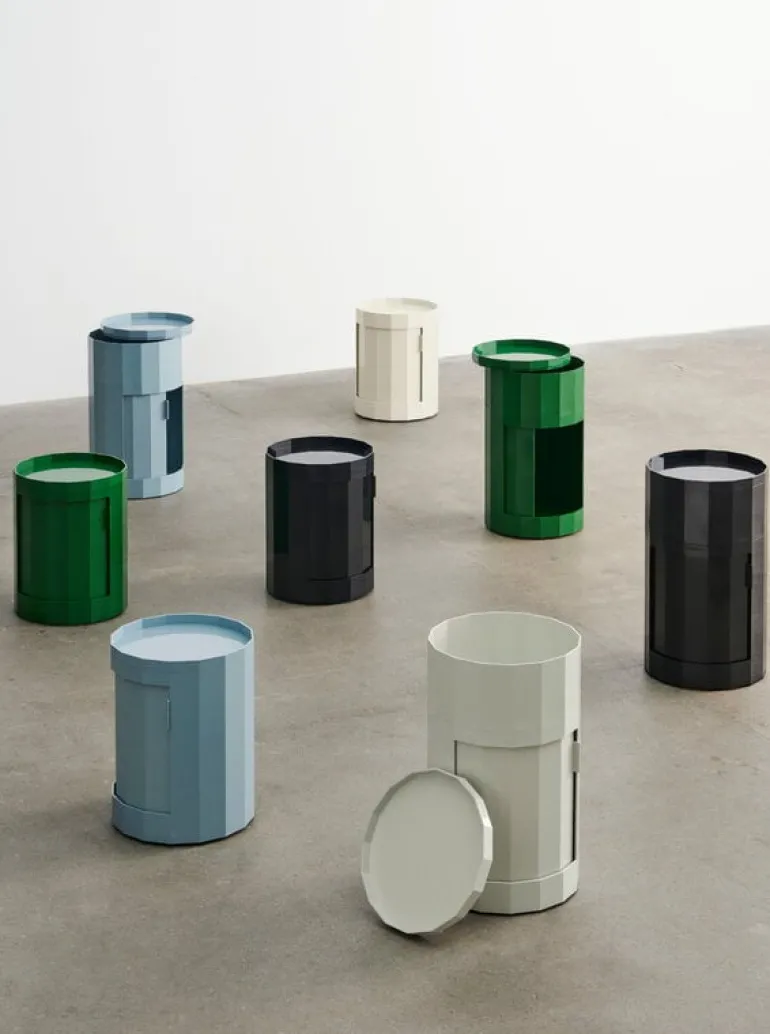 HAY Facet cabinet, high, spinach green