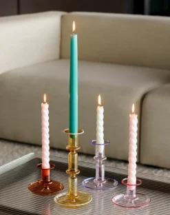 HAY Flare candleholder, amber