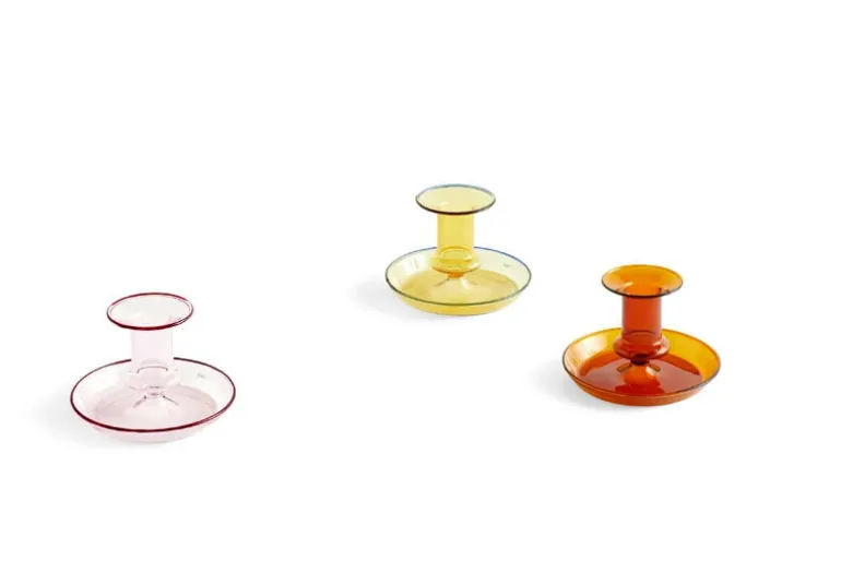 HAY Flare candleholder, yellow