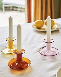 HAY Flare candleholder, yellow