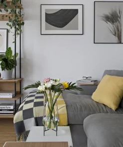 HAY Flowerpot and saucer, M, grey