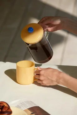 HAY French press brewer, clear - yellow