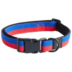 HAY HAY Dogs collar, flat, M-L, red - blue