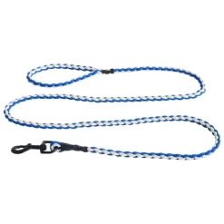 HAY HAY Dogs leash, braided, blue - off-white