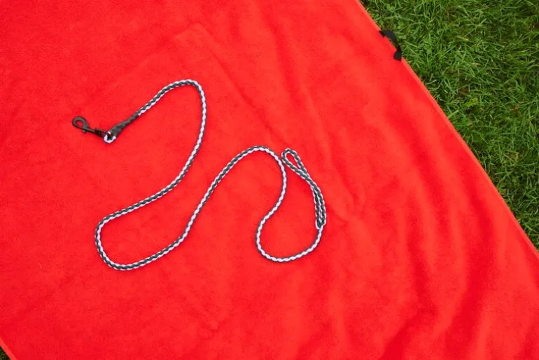 HAY HAY Dogs leash, braided, blue - off-white