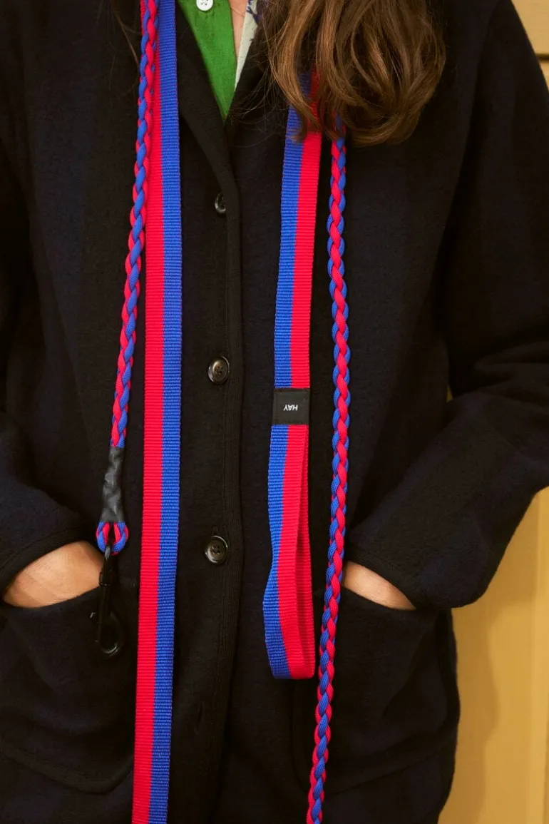 HAY HAY Dogs leash, flat, M-L, red - blue