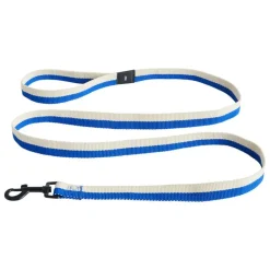 HAY HAY Dogs leash, flat, M-L, blue - off-white