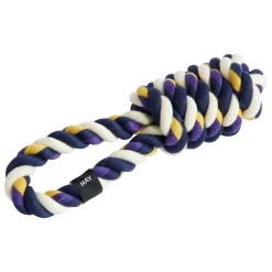 HAY HAY Dogs rope toy, blue - purple - ochre