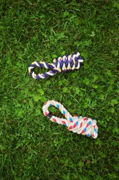 HAY HAY Dogs rope toy, blue - purple - ochre