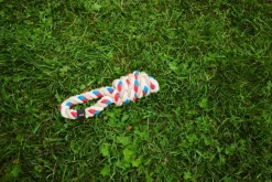 HAY HAY Dogs rope toy, red - turquoise - off-white