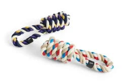 HAY HAY Dogs rope toy, red - turquoise - off-white