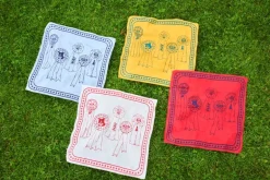 HAY HAY Dogs scarf, 55 x 55 cm, red