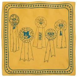 HAY HAY Dogs scarf, 55 x 55 cm, ochre