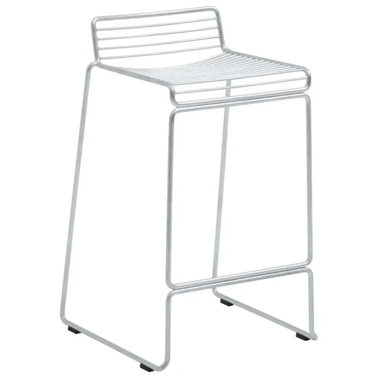 HAY Hee bar chair, galvanized