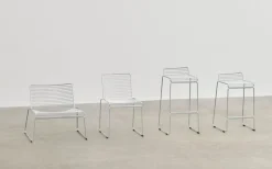 HAY Hee bar chair, galvanized