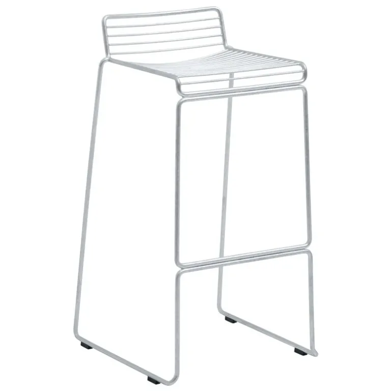 HAY Hee bar chair, galvanized