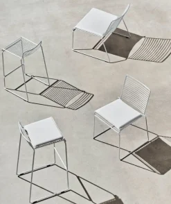 HAY Hee bar chair, galvanized