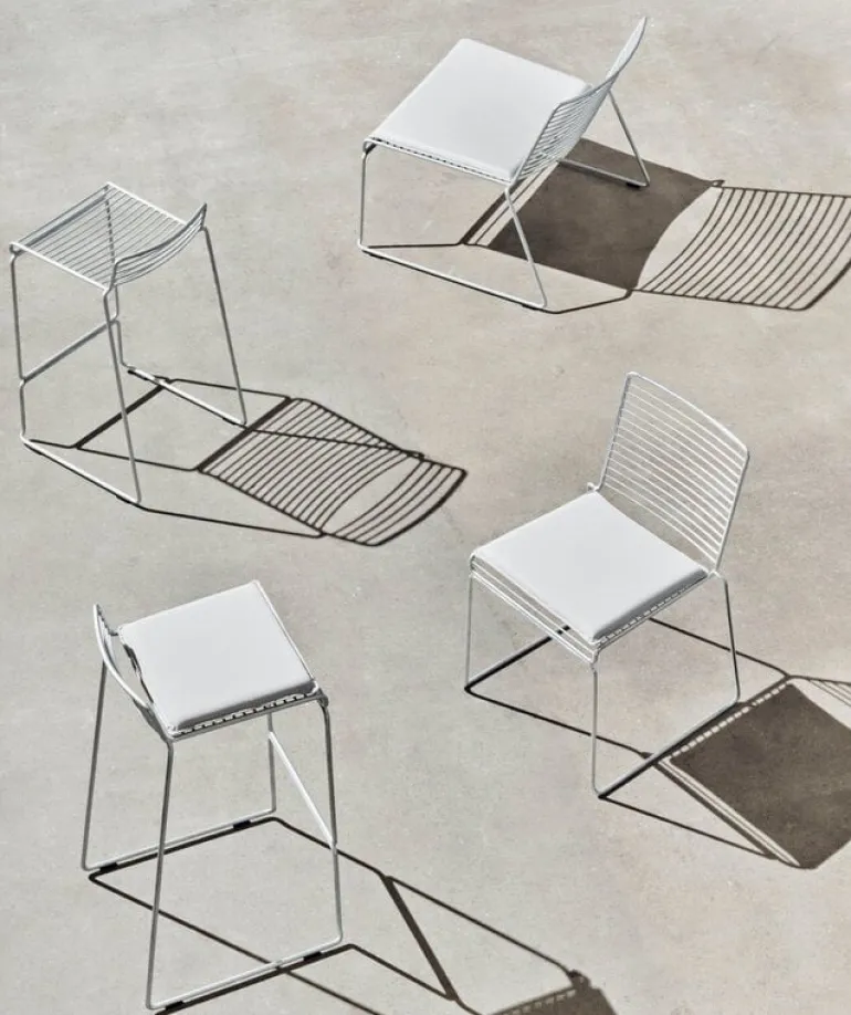 HAY Hee bar chair, galvanized