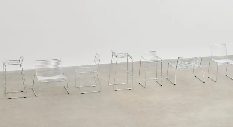 HAY Hee lounge chair, galvanized