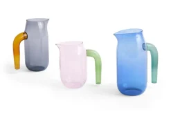 HAY Jug with brown handle, L, charcoal