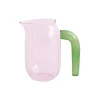 HAY Jug with green handle, L, pink