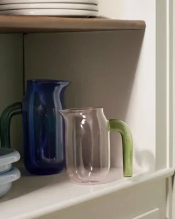 HAY Jug with turquoise handle, L, blue