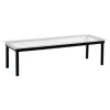 HAY Kofi table 140 x 50 cm, black lacquered oak - reeded glass