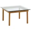 HAY Kofi table 60 x 60 cm, lacquered oak - clear glass