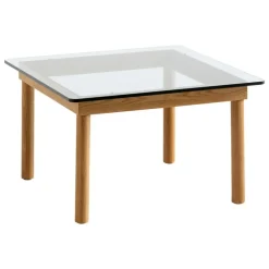 HAY Kofi table 60 x 60 cm, lacquered oak - clear glass