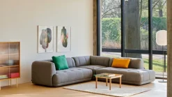 HAY Kofi table 60 x 60 cm, lacquered oak - clear glass