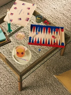 HAY Kofi table 60 x 60 cm, lacquered oak - clear glass