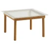 HAY Kofi table 60 x 60 cm, lacquered oak - reeded glass