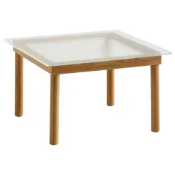 HAY Kofi table 60 x 60 cm, lacquered oak - reeded glass