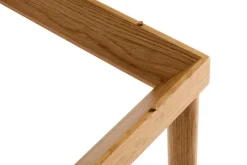 HAY Kofi table 60 x 60 cm, lacquered oak - reeded glass