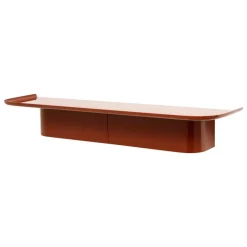 HAY Korpus shelf L, 7 hooks, brick red