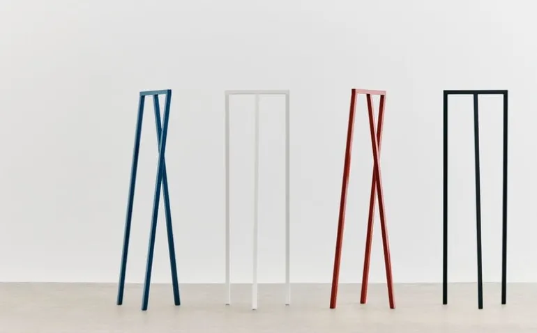 HAY Loop Stand Hall coat rack, maroon red