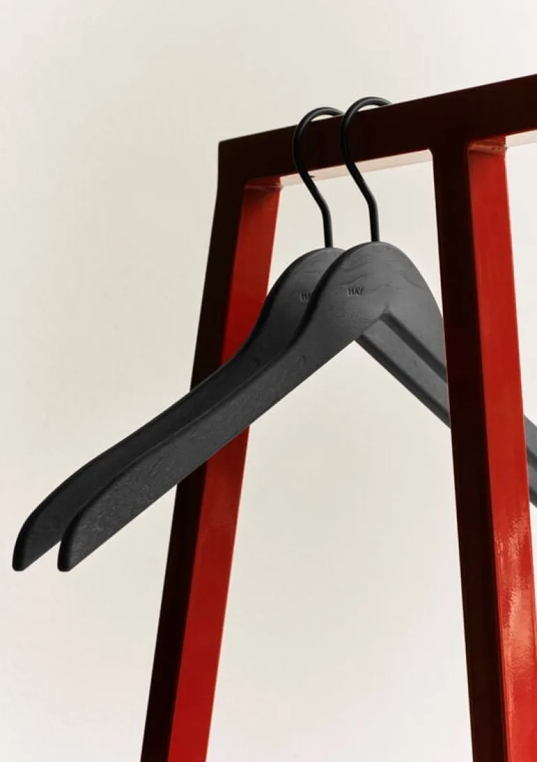 HAY Loop Stand Hall coat rack, maroon red