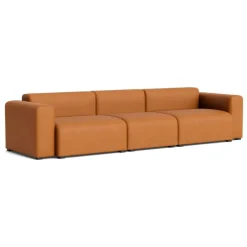 HAY Mags Soft 3-seater sofa, Comb.1 low arm, Sense 250 leather