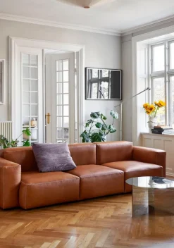 HAY Mags Soft 3-seater sofa, Comb.1 low arm, Sense 250 leather