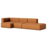 HAY Mags Soft sofa, Comb.4 high arm left, Sense 250 leather