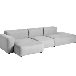 HAY Mags Soft sofa, Comb.4 low arm left, Linara 443 - light grey